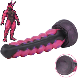 Dildo a doppio strato King <span class=keywords><strong>Centipede</strong></span> Rosso Rosa all'ingrosso con base a ventosa, plug anale in silicone, giocattolo per adulti - Product Image 1