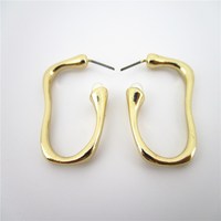 Boucles d'oreilles créoles pour femmes en alliage plaqué or, géométriques, tendance, best-seller, Shopify Qingdao Colorful Jewelry Co.ltd Dupes