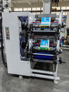 Etiqueta adhesiva Tipografía Película de papel de aluminio Plástico 2 colores Taza de papel PVC OPP <span class=keywords><strong>Vinl</strong></span> Rollo a carrete Máquina de impresión flexográfica - Product Image 3