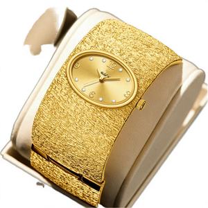 <b>Vintage</b> Fashion Quartz <b>Watch</b> Yalalusi Ladies with Alloy Bracelet Elegant Oval Dial Luxurious Gold Finish Retro Design - Product Image 3