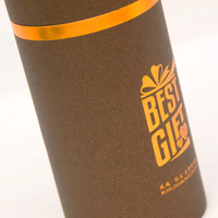 Boîte d'emballage cylindrique en carton imprimé pour vin, boutique et boissons écologiques