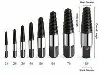 Extracteur de vis cassées pour tuyaux domestiques, robinets et vannes triangulaires, lot de 4 pièces