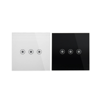 Système de maison intelligente moderne 433,92 MHz 1-4 canaux, interrupteur mural sans fil avancé, bouton-poussoir, écran tactile, télécommande RF, portail automatique