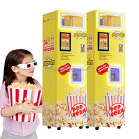 Distributeur automatique de pop-corn industriel certifié CE avec fonction de réception de pièces et de lecteur de cartes