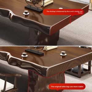 Ensemble table et chaises en bois massif - Style chinois moderne, luxe léger, mobilier haut de gamme pour la maison - Product Image 3