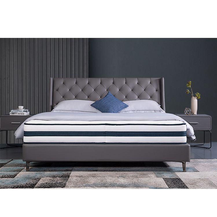 high quality luxury bedroom california king tufted modern king queen full size leather upholstered bed