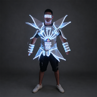 Accessoires d'ambiance pour bar et scène, armure lumineuse LED télécommandée en spandex coloré, forme spéciale pour intérieur