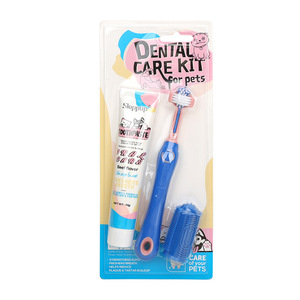 KingHon Pet Dog Toothpaste Cleaning Kit Beef Flavors Dog <b>Toothbrush</b> Pet Dental Care Cleaning Tooth Brush for Dogs - Product Image 1