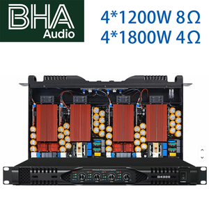 เครื่องขยายเสียงดิจิตอล BHA D4300 4 แชนแนล คลาส <span class=keywords><strong>D</strong></span> ระดับมืออาชีพ สำหรับลำโพงเวที ระบบเสียงคาราโอเกะ ระบบเสียงประชุม รองรับ OEM - Product Image 1
