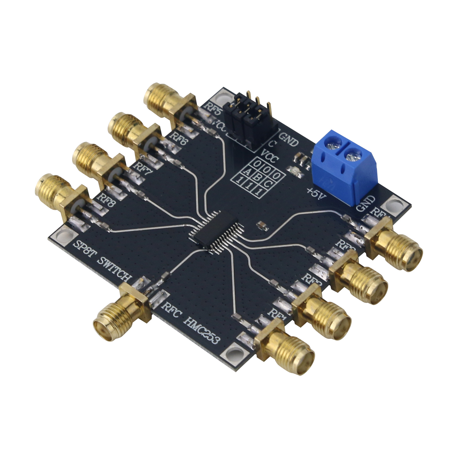 TZT HMC253 DC-2.5GHz RF Single-Pole Eight-Throw Switch GASS MMIC