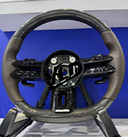 Volant sport en cuir perforé en fibre de carbone personnalisé pour Mercedes Benz Classe CL 55 SL55 GLC GLE a W176