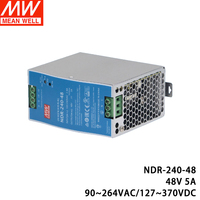 Alimentation à découpage sur rail DIN NDR-240 à sortie unique 240W DC 12V 24V 48V pour équipements industriels