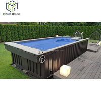 Maison magique conteneur piscine piscine conteneur d'expédition piscine conteneur