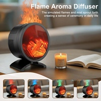 Diffuseur d'aromathérapie à effet flamme coloré, humidificateur ultrasonique domestique, diffuseur d'huiles essentielles à flamme LED avec haut-parleur