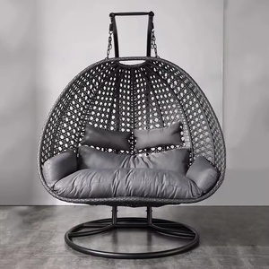 Balcón al aire libre B & B muebles cesta colgante interior cesta colgante silla doble fondo plano Magic Rattan Birdhouse silla - Product Image 4