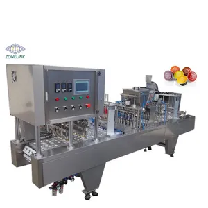 plastic cup nut cup filling and sealing machine fruit jam chocolate sauce filing cup packing machine