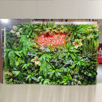 Mur végétal artificiel, fleurs artificielles tridimensionnelles, fleurs bioniques en plastique, aménagement paysager artificiel, toile de fond artificielle, ensemble de décoration intérieure