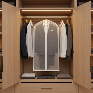 Sacs à vêtements transparents imperméables et anti-<span class=keywords><strong>mites</strong></span> avec fermeture éclair pour costumes et chemises - Product Image 4
