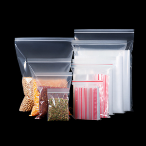 Custom Logo Bag Transparent PE Packaging Zipper Bag Small Clear Zip Lock Plastic Bags With Custom Logo for Food Storage