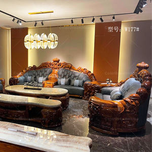 Perabotan Rumah Tangga, <span class=keywords><strong>Sofa</strong></span> Kulit Kayu Berukir, <span class=keywords><strong>Sofa</strong></span> Ruang Tamu Kayu Tua - Product Image 6