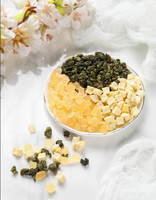 Teh Bahan Alami Total dengan Potongan Buah Persik Kering Teh Kesehatan 1kg Vbleaf Gold Loose Tea Bulk