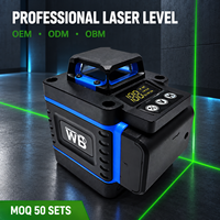Niveau laser vert 4D 16 lignes 360 degrés, auto-nivelant, outil de nivellement croisé pour la construction et l'installation de sols, murs, carreaux et plafonds