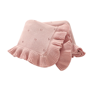 Nuova Collezione Mimixiong: Coperte per Neonati in Maglia Traforata con Bordo Arricciato e Ondulato, Biancheria da Letto per Bambini - Product Image 5