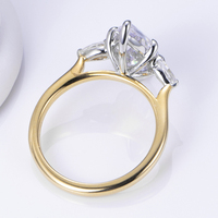 Bague de fiançailles en argent Moissanite 925, conception personnalisée, bijoux personnalisés