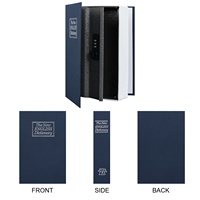 Accueil Dictionnaire Détournement Métal Grand Code Secret Serrure Argent Livre Coffre-fort Look Box Sécurité avec Serrure à Combinaison