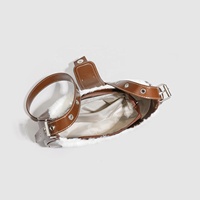 Tas Selempang Wanita Zeyu dengan Dekorasi Gesper, Bahan Kulit PU dan Bulu Imitasi, Tali Selempang yang Dapat Disesuaikan, Warna Blok Retro, Tas Hobo Bawah Lengan, Tas Tangan Bulu Imitasi Ramah Lingkungan