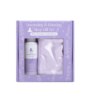 Luxus Schlaf-Geschenkset 100% Maulbeerseide Schlafmaske und Aromatherapie Beruhigendes Lavendel Kissenspray Set für Tiefschlaf-Nebel - Product Image 2