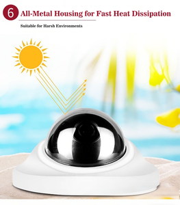 Mini caméra dôme IP de sécurité réseau HD 8MP, panoramique couleur, grand angle, étanche IP66, pour vision nocturne et diurne - Product Image 4