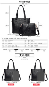 Bolso de Mano Personalizado de Lujo para Mujer, Bolso de Hombro de Cuero PU Negro, Bolso de Mano Informal para Mujer - Product Image 3