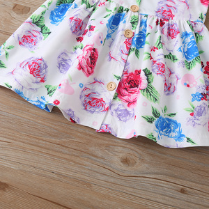 Vêtements pour bébés, vêtements de fête pour enfants, robes courtes à fleurs pour filles, vente en gros - Product Image 5