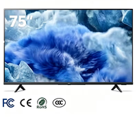 TV Pintar 5 65 75 85 98 Inci 4K UHD Android Frameless LED LCD 2G RAM 64G ROM WiFi BT ISDB Televisor OEM Menerima Pesanan Khusus