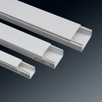 Canaleta Eléctrica Sólida de PVC con Protector de Cables Adhesivo, Resistente a los Rayos UV y al Calor, Ignífuga