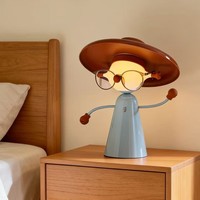 Lampe de table décorative créative de style américain, design mignon, Xioumu, pour bureau, chevet, chambre à coucher, salon, lumière d'ambiance, veilleuse