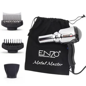 ENZO Atacado guangdong shenzhen alta potência hotel metal profissional AC motor cabelo salão secador de cabelo saco de viagem com aço inoxidável s