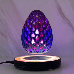 HCNT RGB Color Magnetic Levitation Egg Lamp Touch Control 360°Rotation Creative Levitating <b>Floating</b> Dragom Egg Light Home Decor - Product Image 1