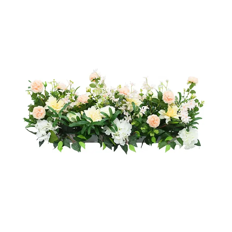 Commercio all'ingrosso di fiori di seta artificiale di cerimonia nuziale pezzo centrale runner per la decorazione di cerimonia nuziale