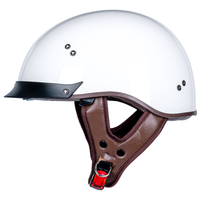 Casque de moto demi-face VCOROS F-07 d'été en ABS avec visière solaire, boucle à dégagement rapide, homologué DOT, pour hommes et femmes