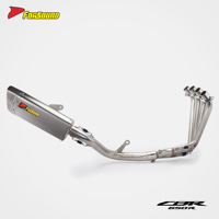 Sistema de Escape para Motocicleta Forsound, Precio de Fábrica al por Mayor, Sección Central Delantera de Fibra de Carbono para Honda CBR650R