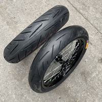 Kit de Ruedas Supermoto Surron Ultra Bee Talaria MX4 MX5 de 17 Pulgadas, Buje de Aluminio CNC, Piñón de 46T, Juego de Neumáticos para Carretera 100/80-17 130/70-17, Bicicleta Eléctrica