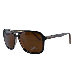 แว่นกันแดดนักบินวินเทจสำหรับผู้ชายแว่นตาขี่มอเตอร์ไซค์สไตล์พังก์กรอบสี่เหลี่ยมสะพานสองชั้นแบบย้อนยุค - Product Image 4