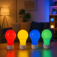 Ampoule LED décorative 9W E27 B22, boîtier en PC violet, RA80, AC165-265V, fourniture d'usine pour hôtel et maison