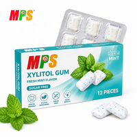MPS 20+ saveurs au choix, emballage en blister, forme de pastille, gomme à mâcher naturelle sans sucre à base d'xylitol