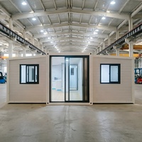 Maison préfabriquée modulaire mobile extensible en conteneur, structure en acier de 20 pieds, étanche, deux chambres, sur mesure