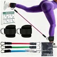 Sangles de cheville portables en plastique résistant à l'usure pour fitness, entraîneur de fessiers, boucles de pied, bande de résistance pour machine à câble cheville-pied