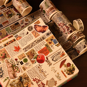 Оптовая продажа, изготовленный на заказ, винтажный стиль, 18 Рулонов, декоративный материал, наклейки для альбома, дневник, набор рулонов, лента для Васи - Product Image 5