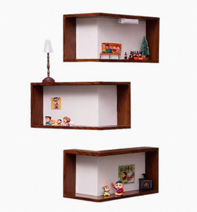 Étagère murale décorative industrielle d'organisation et de rangement en zigzag, décoration de ferme - Product Image 4